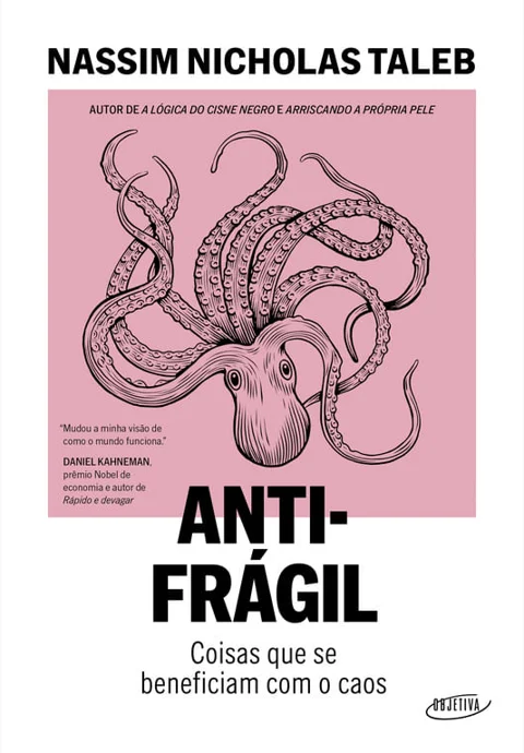 Capa do livro Antifrágil, de Nassim Nicholas Taleb, edição da Objetiva