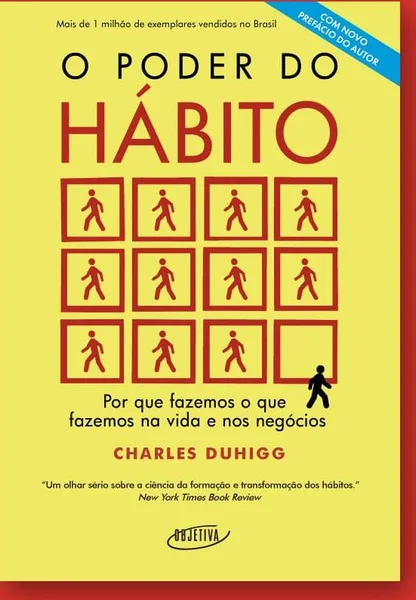Capa do livro O poder do hábito, de Charles Duhigg, edição Objetiva